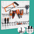 6 Pcs Pegboard Screwdriver Holders, Stainless Steel Organizer Hooks for Tool Utility Racks (Black)