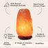 Set 2 Salt Rock Lamp of Small Himalayan Salt Lamp Night Light for Home & Bedroom Dcor