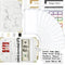 Onlyesh Budget Binder - 28Pcs Cash Envelopes for Budgeting, Marble 6-Ring Money Organizer Binder (White)