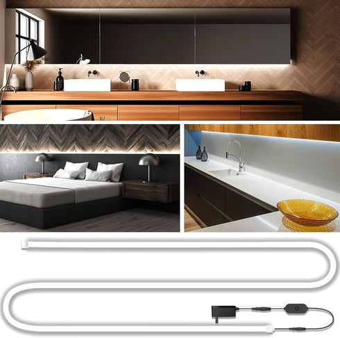 Under Cabinet LED Lighting kit, 10FT LED Strip Lights with Control Dimmer