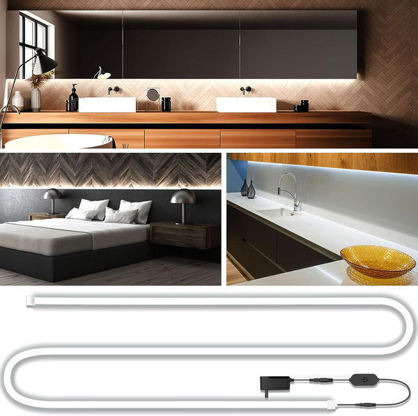 Under Cabinet LED Lighting kit, 10FT LED Strip Lights with Control Dimmer