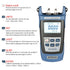 uxcell Fiber Optical Power Meter with Light Source - SC FC Connector Optic Test Equipment for CCTV Communication