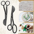 2 Pieces Duckbill Shears 6 and 7 Inches, Bent Curved Offset Handle Duckbill Scissors for Crafting and Fabric