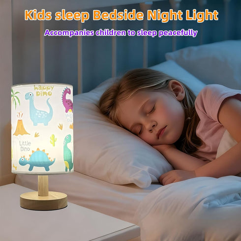 Lonxin-Da 3 Dimmable Dinosaur Kids Table Lamp for Bedroom Kids Bedside Lamp Colors Nightstand Night Light with Cartoon