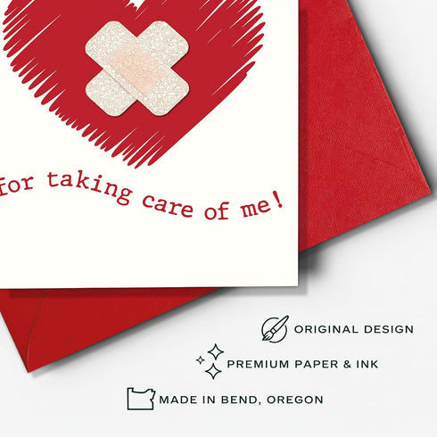 8x5.3 Inch Thank You for Taking Care of Me Greeting Card Heartfelt Appreciation for Your Unwavering Support