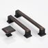 Square Knobs - 10 Pack, 1.3 Inch Oil Rubbed Bronze Vintage Cabinet Pulls for Furniture and Kitchen
