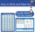 Dinggaogao 10 Packs Double Sided Number Line Whiteboards 9” x 12”, Writable 130 Numbers Chart for Students