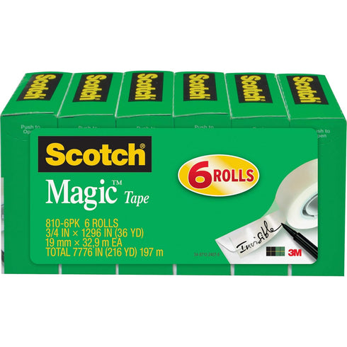 Scotch 3/4"W Magic Tape for Crafting and Repairs