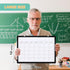 Small Monthly Calendar Dry Erase Whiteboard for Wall, 16in x 12in Magnetic Board, Portable for Kitchen, Planning