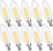 comzler 10 Pack B11 Dimmable Candelabra LED Bulbs, E12 Small Base 40W