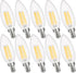 comzler 10 Pack B11 Dimmable Candelabra LED Bulbs, E12 Small Base 40W