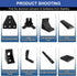 4 Set Black T-Track Intersection Kit for Woodworking, Universal Aluminum T Tracks Tool Accessories