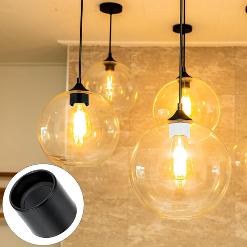 4pcs E26 E27 1-1/2 Inches 50mm 1.97" PATIKIL Light Socket Shade Ring, Medium Base Metal Sockets Lock Ceramic/Porcelain