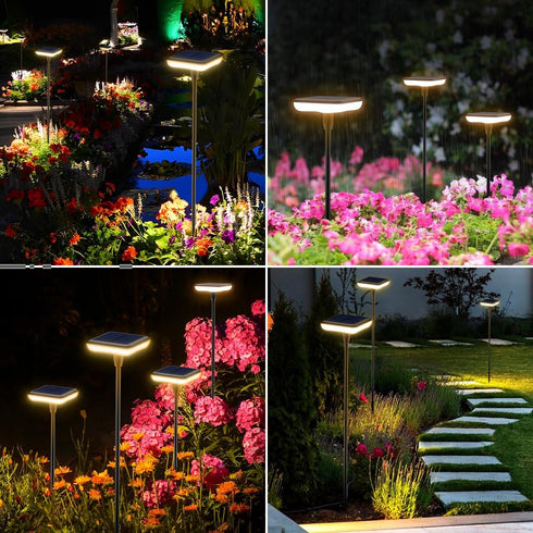 Ainostone 4 Pack 31" 34LM 12H IP65 Solar Lights Outdoor Garden Solar Pathway Light Tall Solar Landscape Lights Bright