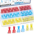 smseace 100Pcs Spade Connectors Kit, 22-10AWG Male/Female Quick Connect/Disconnect Electrical Connectors
