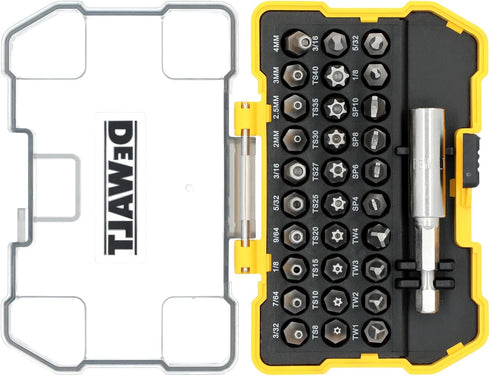 Set, 31-Piece Set 1/4 (DWAX200) DEWALT Security Bit Screwdriver Bit with Case, Universal In Hex, Includeds Magnetic Bit