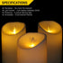 Novelty Place Flickering LED Candles - Lifelike Swinging Flame Battery Powered Realistic Flameless Candle