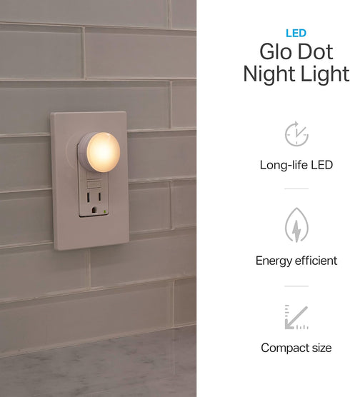 45084, 4 Pack Lights By Night Mini LED Night Light, Plug-In, Dusk To Dawn Sensor, Warm White, Compact, Ambient