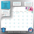 Dry Erase Monthly Calendar Planner Sticker Decal - Removable & Reusable with Magnetic Fine-Tip Marker (9 x 12 inches,