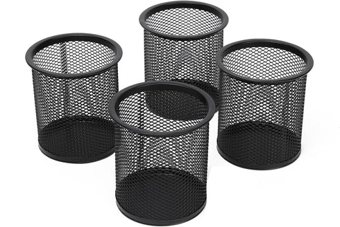 Neomate Metal Mesh Pencil Holder | Round Pen Cups For Stationery Desk Organizer