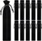 WFPLUS 50 Pieces Black Velvet Pen Pouch with Drawstring - Case Holder for Pen & Pencil Bag