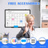 Monthly Calendar Dry Erase Whiteboard 24" x 18", Double-Sided Portable Board with Black Aluminium Frame