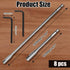 ISDVBUY 8 Packs Sets, 12 Inch High Carbon Steel Drill Bit Drill Extension Bits Holder Wood Spade Bit Wrench Key, Drill
