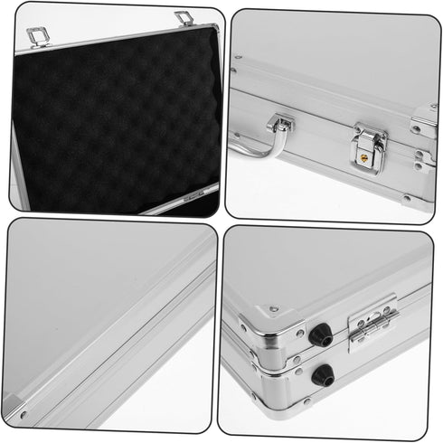 Toolbox Uonlytech Portable Alloy Organizer with Lock Shockproof Travel Case for Tools Gadgets Medicine Large Capacity