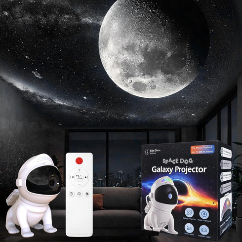 JIWYJOT Upgraded Planetarium Projector with White Noise & Bluetooth Speaker, Astronaut Space Light