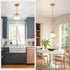 Shade,6.29" 1Light Pendant Lights Kitchen Island,Farmhouse Gold Pendant Light with Clear Glass Globe Glass Pendant