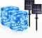 suddus 2 Pack 33ft Solar Fairy String Lights, 100 LED Blue Copper Wire for Outdoor Garden, Party Decorations