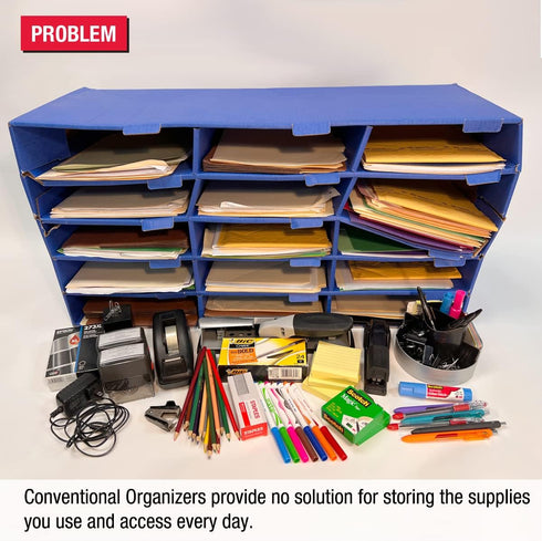Ultimate Office TierDrop Supply Drawers, Set of 3, Measure 9w x 12d x 2 1/4 Inches High for Desk Accessories