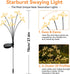 2 Pack JJGoo Solar Garden Lights, New Upgraded Solar Swaying Starburst Light, Waterproof Fireworks Outdoor Lights, Yard