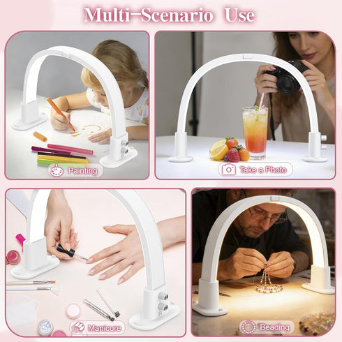 SLYFTE Professional Quality Mini Half Moon Light for Nail Desk, Personal Arch Light for Home Use, Nail Tech Lamp