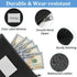 Hoiny 2 Pack 11 6.1 Inch Money Bags with Zipper, Bank Pouch with Label, x PU Leather Cash Deposit Holder for Coins