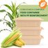 100 (50 Pack) Lids,32 oz Piece Meal Prep Containers with Resuable Cornstarch Material Salad Containers, Plant-based