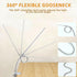 3 10 Space Aluminum LED Desk Lamp with Clamp, Clip on Light for Reading Study Desk Light Modes Brightness Flexible