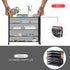 Letter Tray Paper Organizer, 5 Tier Black Mesh Desk Organizers, Stackable File Holder for Home Office