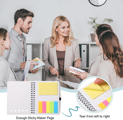 Zhanmai 20 Sets Employee Appreciation Gifts - Marble Sign Inspirational Spiral Notebooks with Motivational Pens