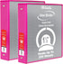 BAZIC 3 Ring Binder 1.5" Economy View Binders Organizer - Fuchsia, Round Ring, Holds 250 Sheets, 2-Count