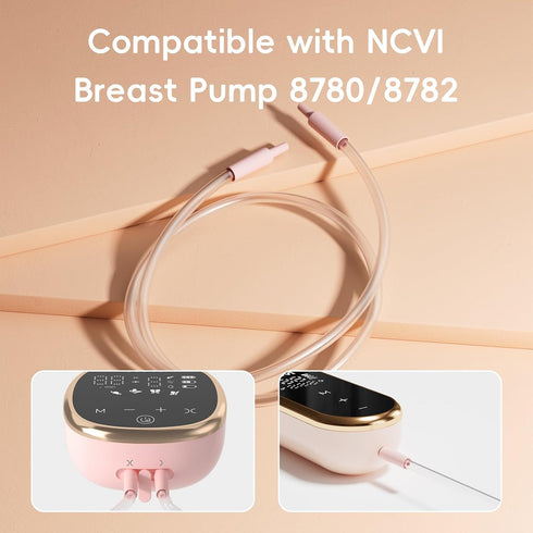 8782/8780, 1 (Pack 2) NCVI Replacement Tubing Compatible with Breast Pump Accessories, BPA Free, PC