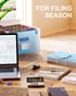 ThinkTex Accordion File Organizer, 26 Pockets Expanding File Folders, Monthly Bill Receipt Organizer, Blue