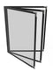 8 Pcs Black Menu Covers, 8.5x11 Letter Size, 3Page 6View menu Holder,
