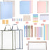 Colarr 54 Pieces Aesthetic School Supplies Set, Back to School Essentials Kit for High School and College (Morandi)