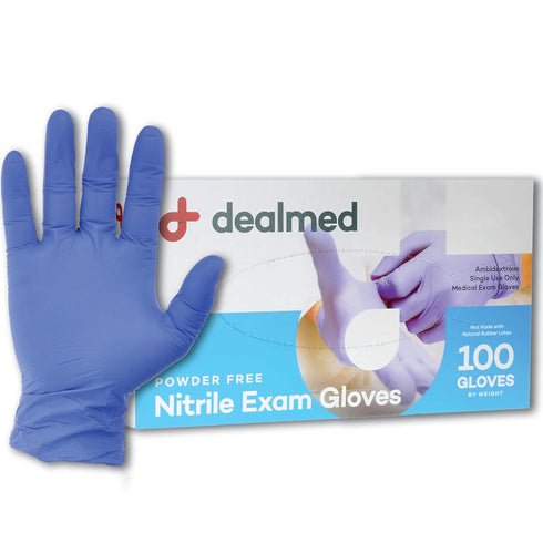 Dealmed Medical Exam Gloves – 100 Count Small Disposable Nitrile Gloves, Latex Free