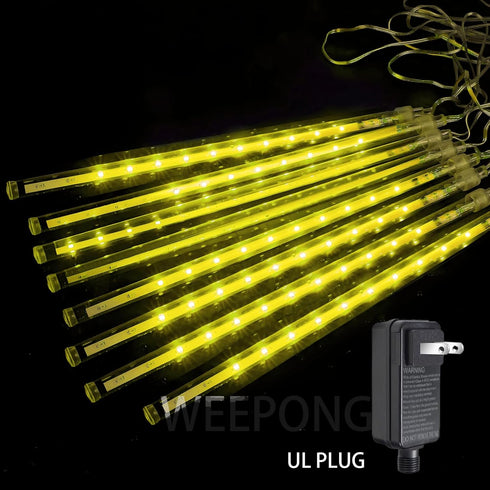 12 inch 8 192 Weepong Christmas Lights Outdoor Falling Rain Meteor Shower Lights Tube LED Snowfall Icicle Cascading