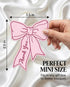 XOSQEF 200Pcs Packaging, 2.5 3.5" Pink Bow Thank You Cards Small Business, Cute Mini Thank You Cards for Bowknot Thank