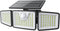 daphino 2500LM Solar Lights Outdoor with Motion Sensor,3 Head 270 Wide Angle
