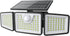 daphino 2500LM Solar Lights Outdoor with Motion Sensor,3 Head 270 Wide Angle