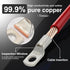 Thick Copper Lugs, Electric Wire Lugs AWG2 4 6 8 10 12 Gauge, 80Pcs Tinned Heavy Duty Battery Cable Lugs with Heat